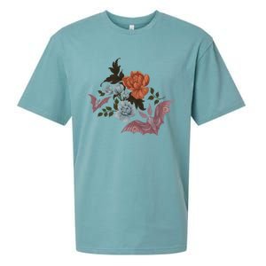 Botanical Moths And Night Flowers Sueded Cloud Jersey T-Shirt