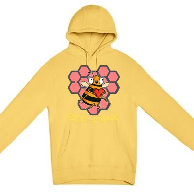 Bee Mine A Valentine's Day Gift For Beekeepers Or Bee Lovers Great Gift Premium Pullover Hoodie