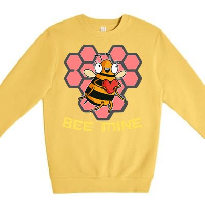 Bee Mine A Valentine's Day Gift For Beekeepers Or Bee Lovers Great Gift Premium Crewneck Sweatshirt