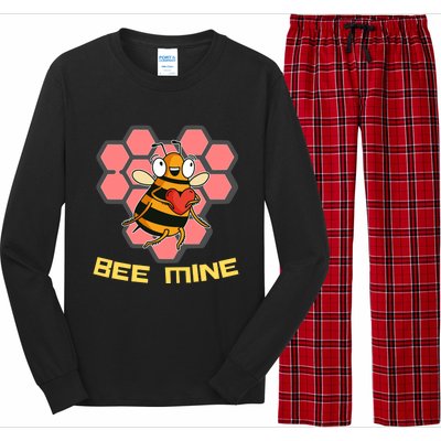 Bee Mine A Valentine's Day Gift For Beekeepers Or Bee Lovers Great Gift Long Sleeve Pajama Set