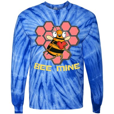 Bee Mine A Valentine's Day Gift For Beekeepers Or Bee Lovers Great Gift Tie-Dye Long Sleeve Shirt