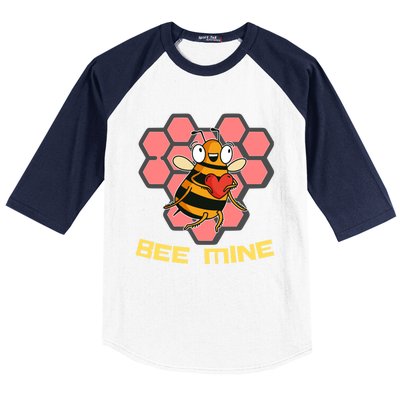 Bee Mine A Valentine's Day Gift For Beekeepers Or Bee Lovers Great Gift Baseball Sleeve Shirt