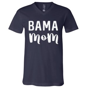 Bama Mom Alabama Gift Mother's Day Football V-Neck T-Shirt