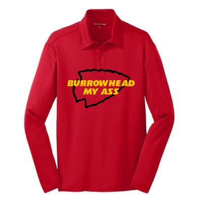 BurrowHead My Ass Funny Meme Silk Touch Performance Long Sleeve Polo