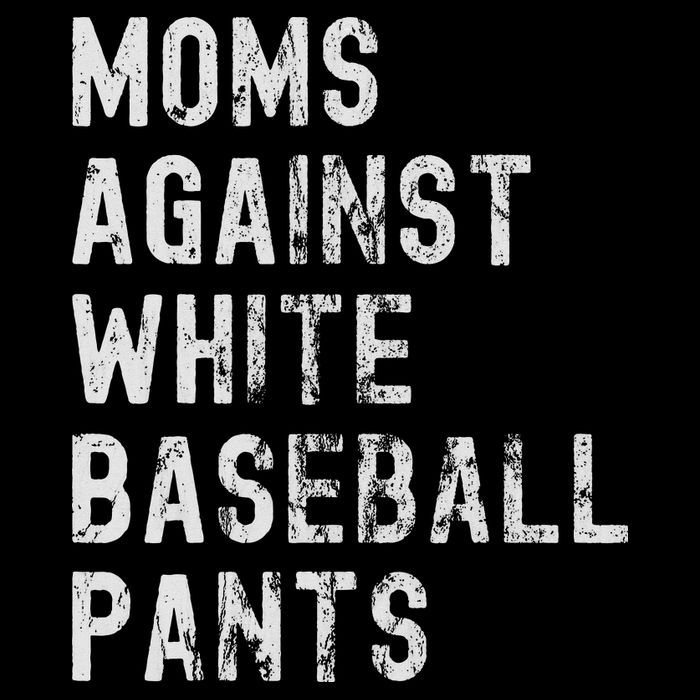 Baseball Mom Against White Baseball Pants Doggie Tank