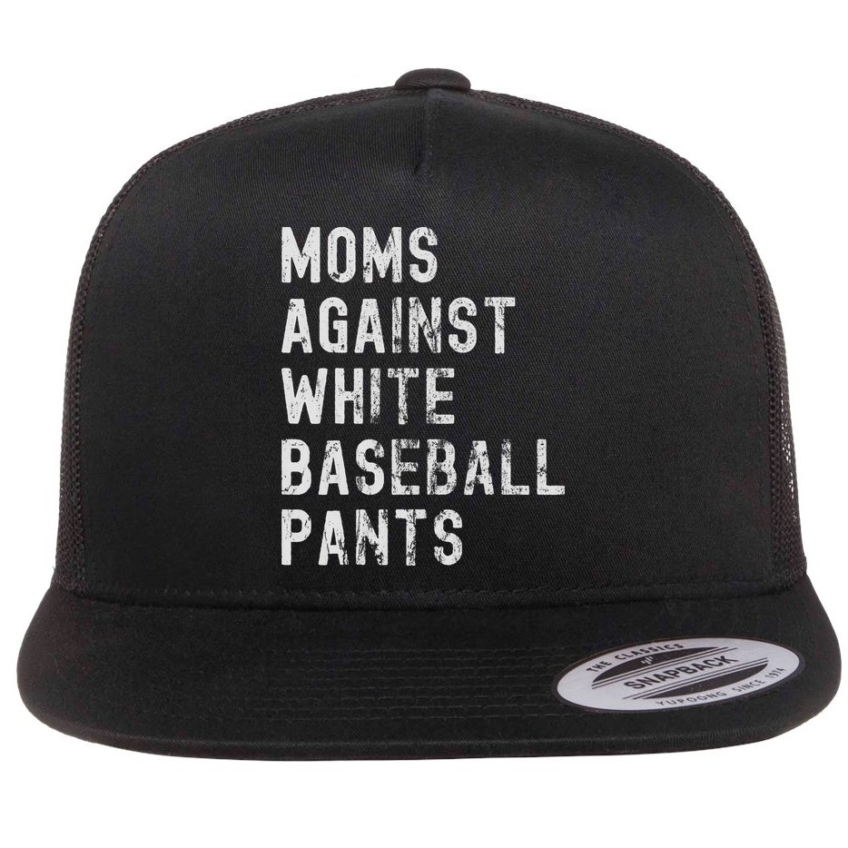 Baseball Mom Against White Baseball Pants Flat Bill Trucker Hat
