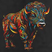 Bison Mandala Animal Motif Artwork Bison Adult Drive Performance Visor