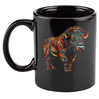 Bison Mandala Animal Motif Artwork Bison 11oz C Handle Ceramic Mug