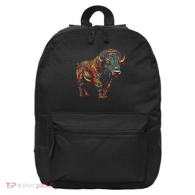 Bison Mandala Animal Motif Artwork Bison 16 in Basic Backpack