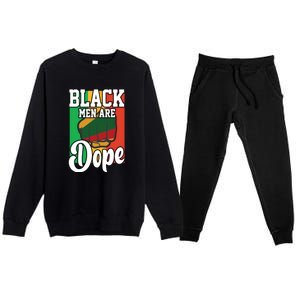 Black Man Are Dope Black History Month Gift Premium Crewneck Sweatsuit Set