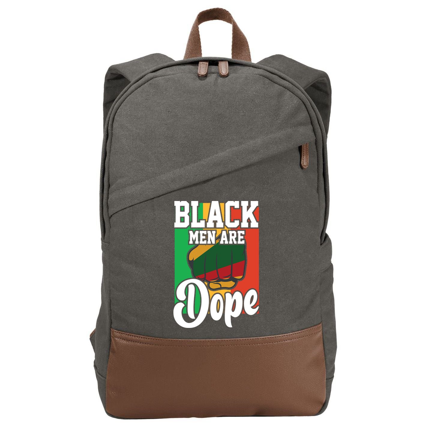 Black Man Are Dope Black History Month Gift Cotton Canvas Backpack