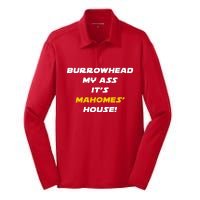 Burrowhead My Ass Funny Football Fan Silk Touch Performance Long Sleeve Polo