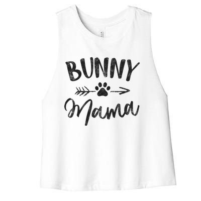 Bunny Mama Animal Lovers Pet Owner Gifts Rabbit Mom Women's Racerback Cropped Tank