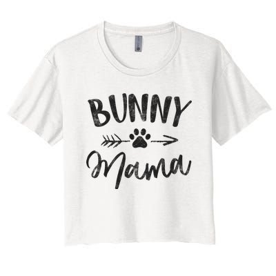 Bunny Mama Animal Lovers Pet Owner Gifts Rabbit Mom Women's Crop Top Tee