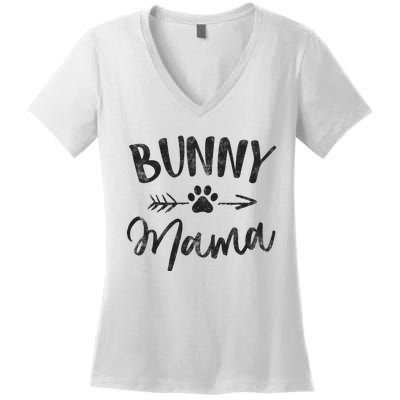 Bunny Mama Animal Lovers Pet Owner Gifts Rabbit Mom Women's V-Neck T-Shirt