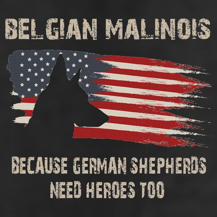 Belgian Malinois American Flag Cool Comfort Performance Bucket Hat