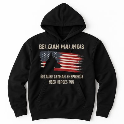 Belgian Malinois American Flag Hoodie