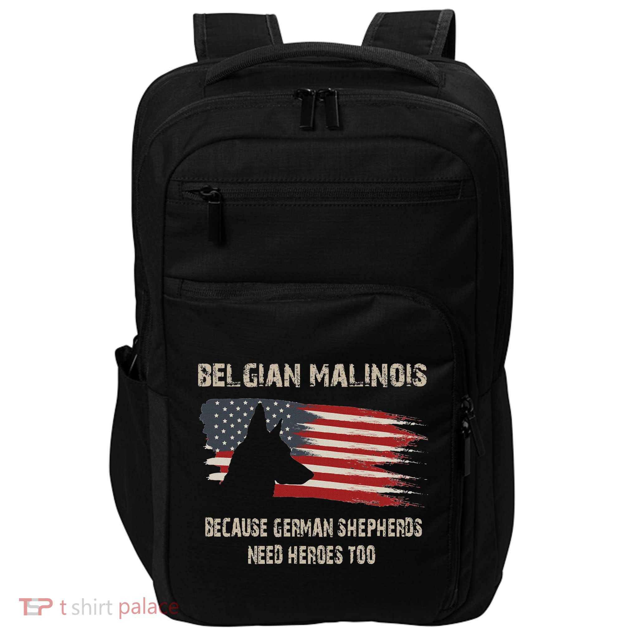 Belgian Malinois American Flag Impact Tech Backpack