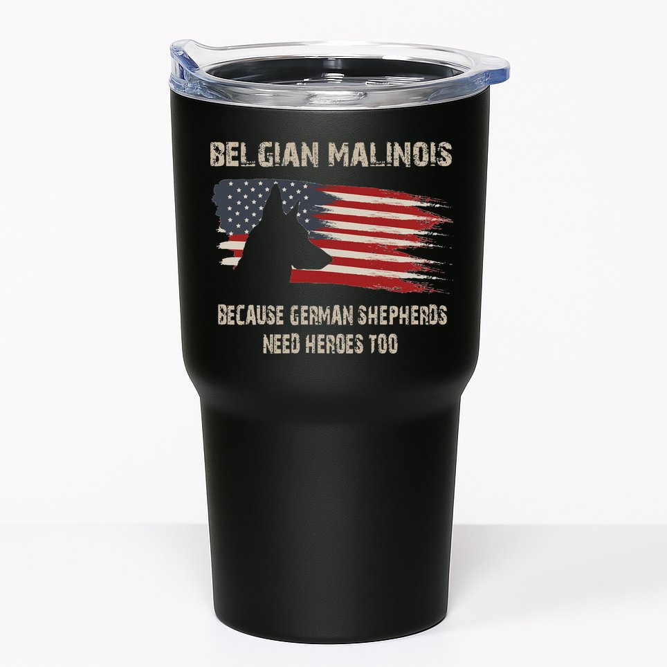 Belgian Malinois American Flag Tumbler