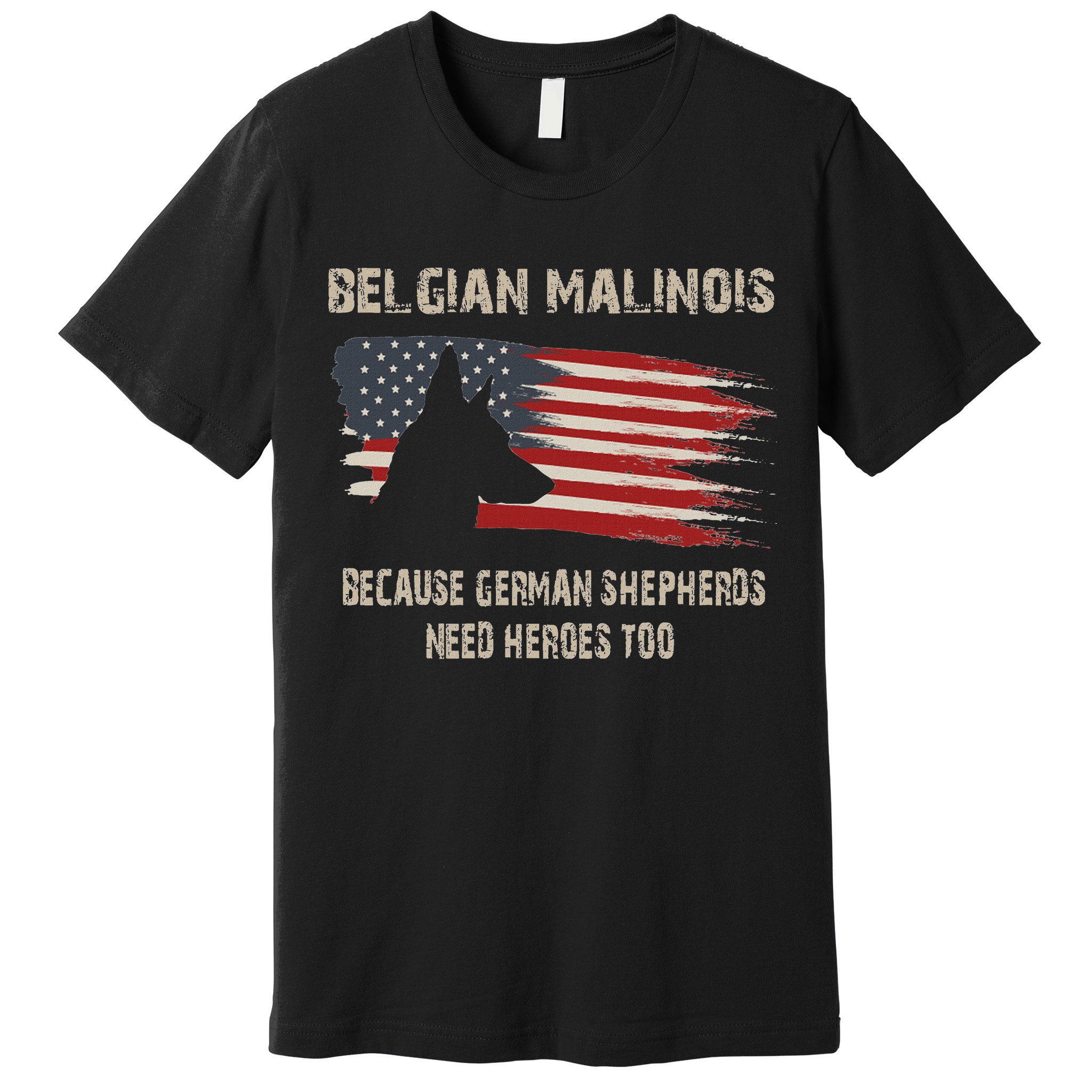Belgian Malinois American Flag Premium T-Shirt