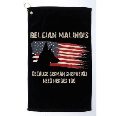 Belgian Malinois American Flag Golf Towel