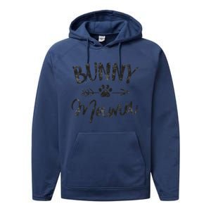 Bunny Mama Animal Lovers Pet Owner Gifts Rabbit Mom Performance Fleece Hoodie