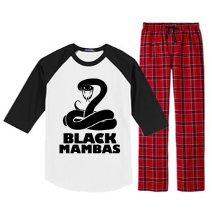 Black Mambas Are My Spirit Animal Scary Snake Raglan Sleeve Pajama Set