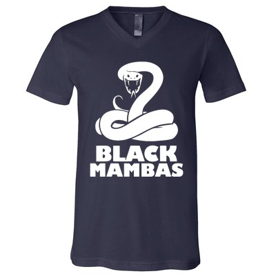 Black Mambas Are My Spirit Animal Scary Snake V-Neck T-Shirt