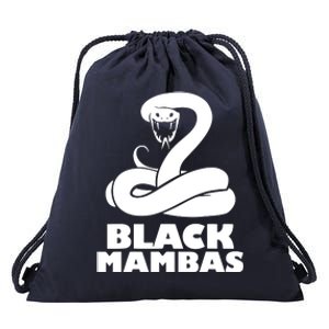 Black Mambas Are My Spirit Animal Scary Snake Drawstring Bag