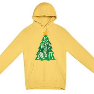 Be Merry And Bright Christmas Pajama Cool Xmas Tree Premium Pullover Hoodie