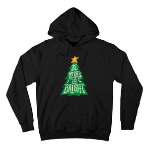 Be Merry And Bright Christmas Pajama Cool Xmas Tree Hoodie