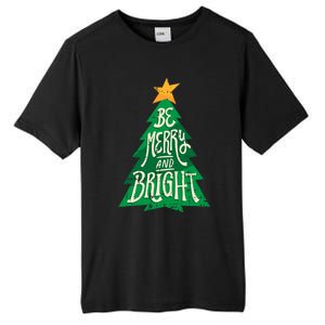 Be Merry And Bright Christmas Pajama Cool Xmas Tree Tall Fusion ChromaSoft Performance T-Shirt