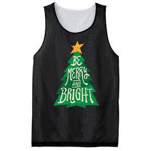 Be Merry And Bright Christmas Pajama Cool Xmas Tree Mesh Reversible Basketball Jersey Tank