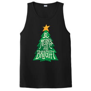 Be Merry And Bright Christmas Pajama Cool Xmas Tree PosiCharge Competitor Tank