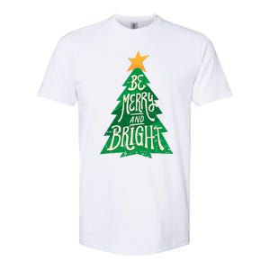 Be Merry And Bright Christmas Pajama Cool Xmas Tree Softstyle CVC T-Shirt