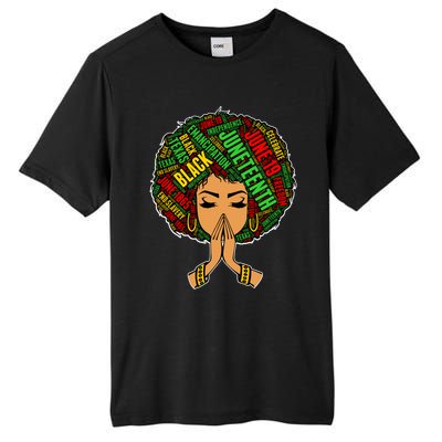 Black Magic Afro American Melanin Natural Hair Queen Gift Tall Fusion ChromaSoft Performance T-Shirt