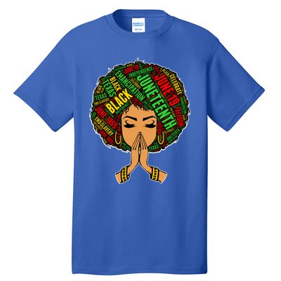 Black Magic Afro American Melanin Natural Hair Queen Gift Tall T-Shirt