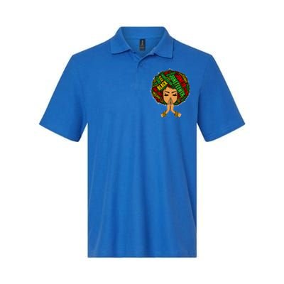 Black Magic Afro American Melanin Natural Hair Queen Gift Softstyle Adult Sport Polo