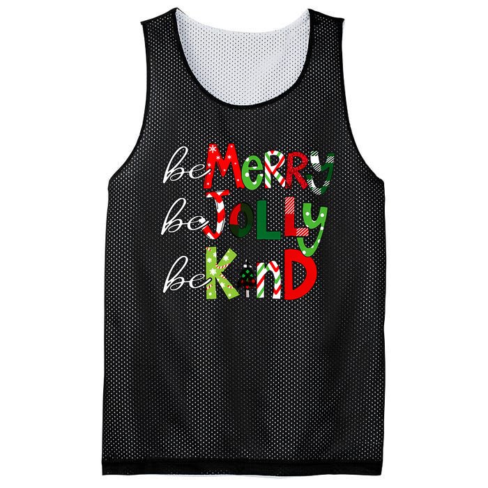 Be Merry Be Jolly Be Kind Christmas Teacher Student Xmas Pjs  Mesh Reversible Basketball Jersey Tank