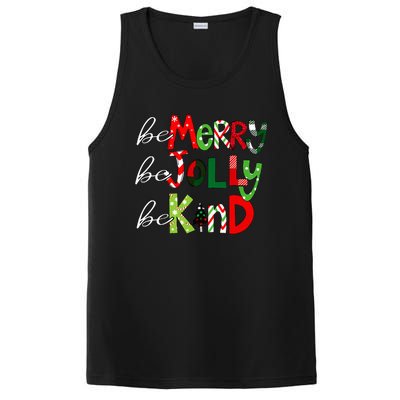 Be Merry Be Jolly Be Kind Christmas Teacher Student Xmas Pjs  PosiCharge Competitor Tank