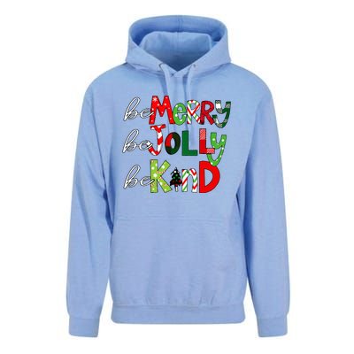 Be Merry Be Jolly Be Kind Christmas Teacher Student Xmas Pjs  Unisex Surf Hoodie