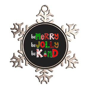 Be Merry Be Jolly Be Kind Merry Christmas Teacher Xmas Pjs Metallic Star Ornament