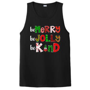 Be Merry Be Jolly Be Kind Merry Christmas Teacher Xmas Pjs PosiCharge Competitor Tank