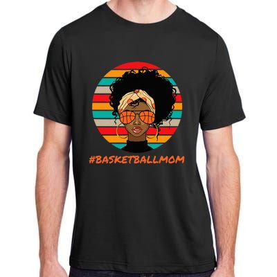 Basketball Mom Black Women African American Afro Adult ChromaSoft Performance T-Shirt