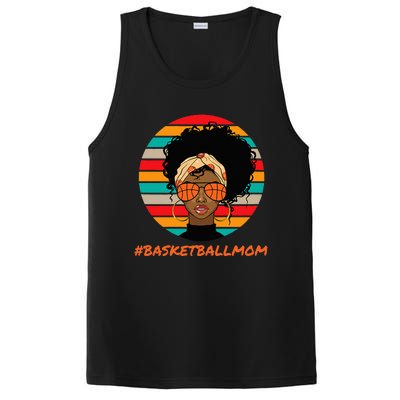 Basketball Mom Black Women African American Afro PosiCharge Competitor Tank