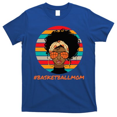 Basketball Mom Black Women African American Afro T-Shirt