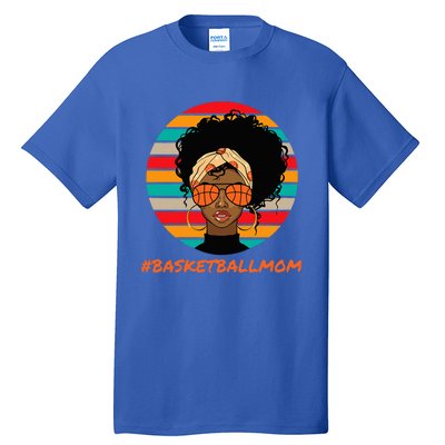 Basketball Mom Black Women African American Afro Tall T-Shirt