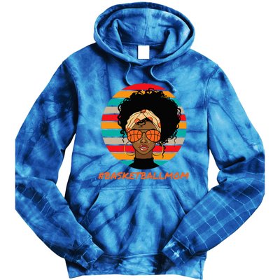 Basketball Mom Black Women African American Afro Tie Dye Hoodie