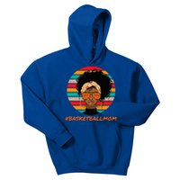 Basketball Mom Black Women African American Afro Kids Hoodie