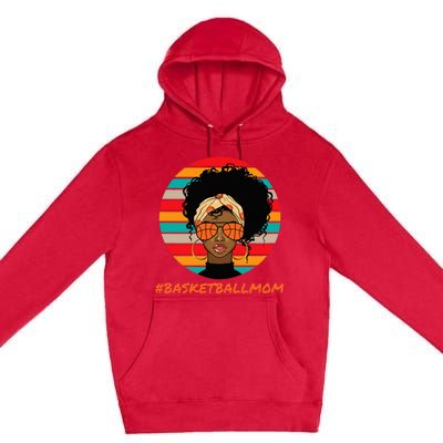 Basketball Mom Black Women African American Afro Premium Pullover Hoodie